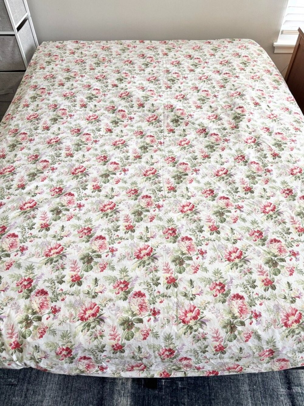 POTTERY BARN 100% Cotton Floral TWIN Duvet